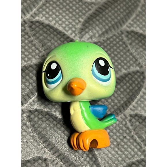 Littlest Pet Shop Green Bird Hummingbird 208 #208 Figure LPS Cake Topper Perch - Picture 6 of 6